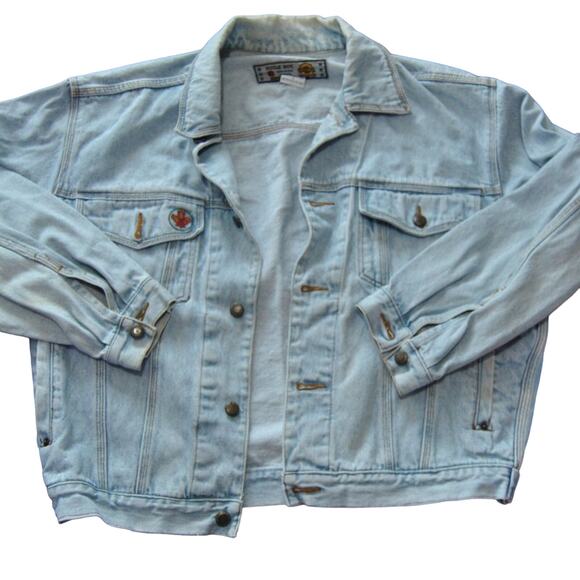 Bugle Boy Light Blue Washed Medium Denim Jean Jacket - Picture 1 of 7